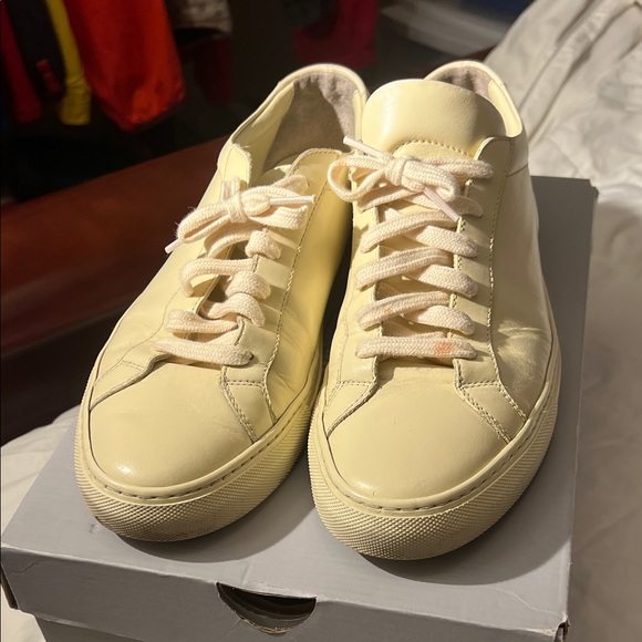 Common projects Cream Leather Sneakers - Picture 9 of 10